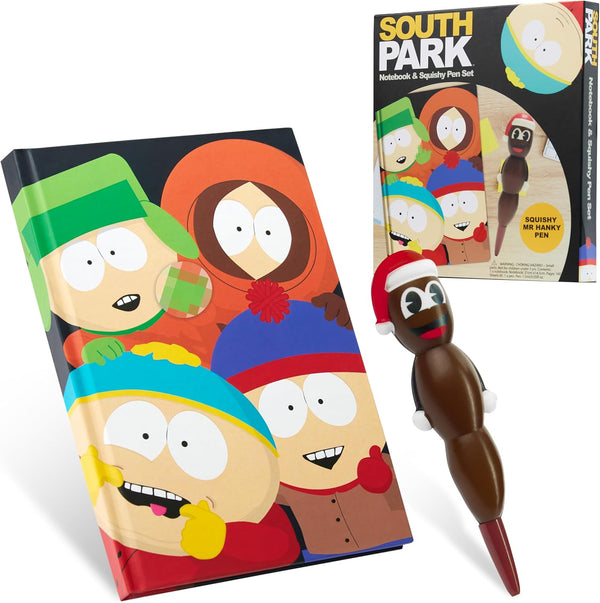 South Park and Mr Hankey Pen and A5 Notebook Set, Novelty Stationery