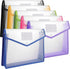 Plastic File Folders, 6 Pack Expanding Document Folder, Waterproof Plastic Envelope Folders, Large Transparent Pouch