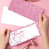 5 Set 3.5"x8"Travel Card-002/5 Surprise Trip Reveal Pink Plane Tickets Boarding Pass Ticket with Envelopes, Ticket
