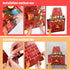 TaoBary Christmas Cardboard Fireplace, 35.4 x 38.6 Inch Red Brick Bulletin Board Decoration with PVC Garland