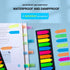 Fluorescent Translucent Sticky Note Flags, 2400 Pcs Total, Pack of 10 Color Tabs, Arrow Sticky Notes