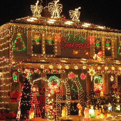2 Pack 32FT 100LED 8 Dazzle Bright Battery Operated Christmas Lights, Total Clear Mini String Lights Waterproof