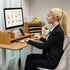 SONGMICS Bamboo File Organizer Paper Sorter with 5 Adjustable Shelves, Top Storage Compartments, Natural UOFS44Y