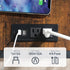 HOOBRO Computer Tower Stand - 2-Tier PC Stand with Charging Station and Locking Caster Wheels for Home Office