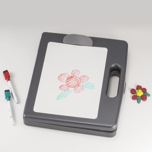 Officemate Clipboard Box with Dry Erase Board, Letter/A4 Size, Charcoal (83383)
