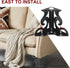 3 Inch Set 8 PATIKIL Hollow Out Furniture Legs, of Modern Metal Triangle Couch Feet Replacement Sofa Legs for Cabinet