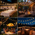 100FT ST38 Bulbs, Solar String Lights Outdoor Waterproof with Remote & Timer, LED Shatterproof USB & Solar Powered