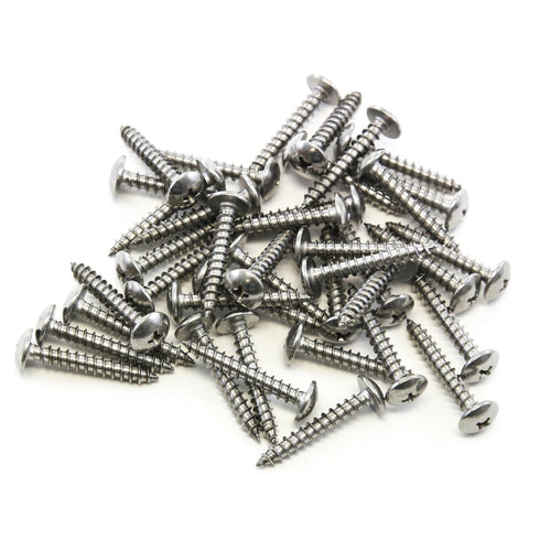 40 Piece Truss Head Screw Set, Marine Grade Stainless Steel, 10 x 1-1/4 Inches for Dock Bumper
