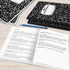 College Ruled Composition Notebooks, 5 Pack, 200 Pages (100 Sheets), 9-3/4" x 7-1/2", White & Black Marble, Hard Cover