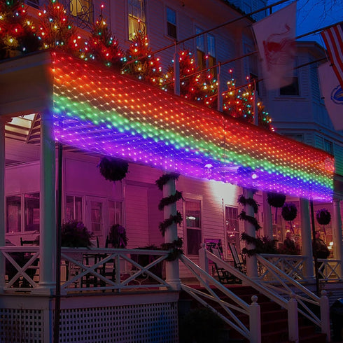 6.6 3.3 8 384 LGBTQ Pride Flag Outdoor x Foot, Modes Rainbow String Lights with Super Bright LED, Vivid Colors