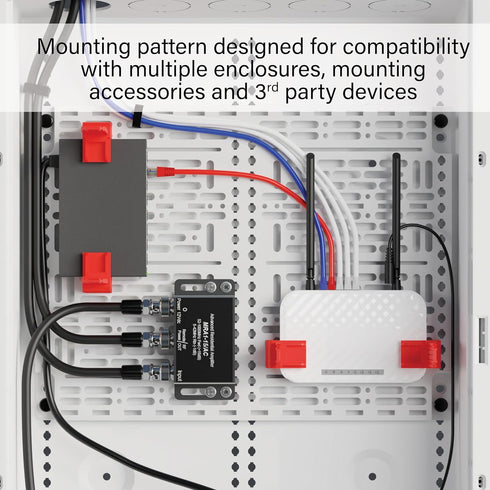 Legrand - OnQ Universal Mounting Plate 10 Inch, Secure Devices in Structured Media Enclosure, White, AC1040F