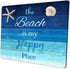 SuoLong "Beach is My Happy Place" Personalized Design 9.5 x 7.9 inches, Rectangular