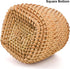 Hacaroa Set of 2 Handmade Rattan Pencil Holders for Desk, Wicker Pen Cup and Makeup Brush Organizer