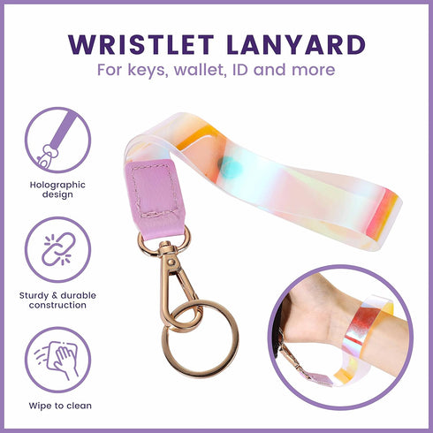 Cute Wrist Lanyard for Keys - Women’s Wristlet Strap for USB, Small Wallet & Phone, Aesthetic Mini Key Chain Holder