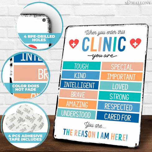 When You Enter Clinic Decor Health Poster Decorations, Motivational Wall Art Office Posters for Classroom Poster Decor