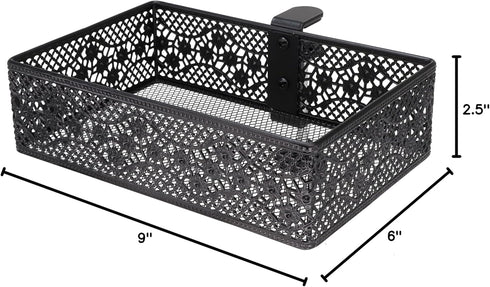 Clip-on Desk Organizers for Small Items, Can Be Clipped Around Table (Black)