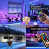 Entiqi 39.3ft- (39.3ft) Battery Operated LED Strip Lights RGB Color Changing, APP & Remote Controlled, USB Powered LED