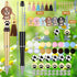Teling 12 Pcs Plastic Beadable Black Ink Ballpoint Pens with Assorted Spacer Beads, Tassels, and Lobster Clasps for DIY