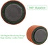 Hennaja Round Leather Art Supply Organizer, Remote Control Holder, 360 Degree Spinning, 4 Compartments