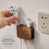 FUTCHINEST Solid Wood Self-Adhesive Cord Holder for Thick Cables - Cable Management for Nightstand, Kitchen,PC,TV