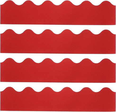 PATIKIL 3" x 1.08ft Bulletin Board Border, 60 Pack Scalloped Trim Strips for Locker Classroom Cork Poster Wall Decor