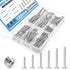 120PCS Assortment Cabinet Pull and Knob Screws: M4 25/30/35/40/45/50mm Machine Screws with Pan Washer Head for Drawer