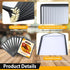 FLK Tech 10 Pack 4 8 8.5 11 Inch FLKQC Page Menu Covers, View x Clear PVC Menu Holder, Double Stitched Restaurant Menu