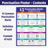 ZOCO Punctuation Marks Poster, English Grammar Laminated 17 x 22 in. for ESL and ELA Classroom Must Haves