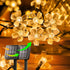 Solar Flower String Lights, 2 Pack 50 LED Waterproof Fairy Lights for Fence, Patio, Yard, Christmas Tree, Garden (Warm