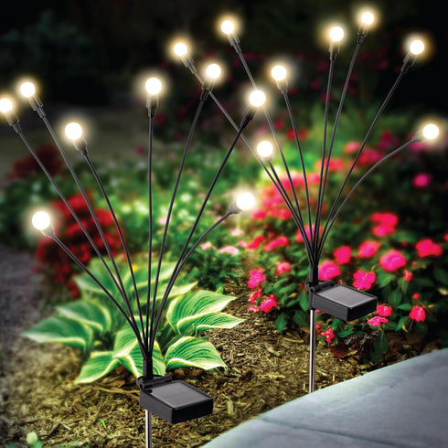 Sensor Brite Solar Garden Lights, Pack of 2 Adjustable Outdoor Lights with 10-Hour Illumination