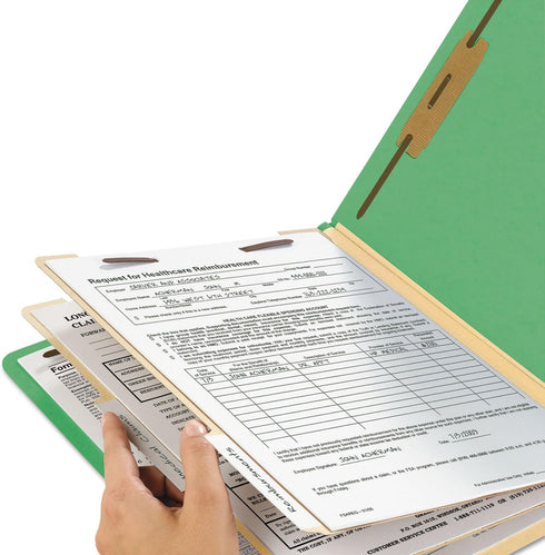 Smead Classification File Folder, 2 Dividers, 2" Expansion, Green, Letter Size, 10 per Box (14002)