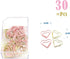 Gold Pink Binder Clips and Paper Clips Set, 3-in-1 Boxed for Office School Supplies, Teachers Classroom Daily Use