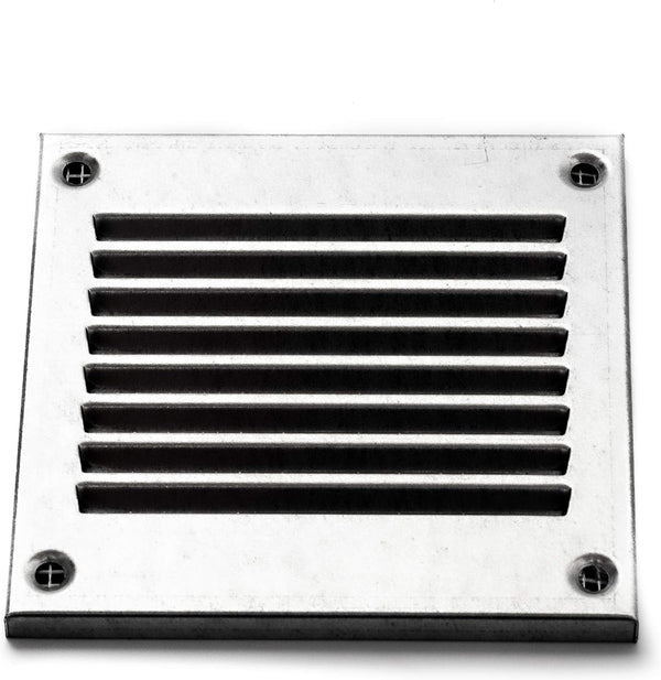 Vent Systems 4'' x 4'' Inch Galvanized Air Vent Cover, Metal Air Return Grill with Pest Guard Screen