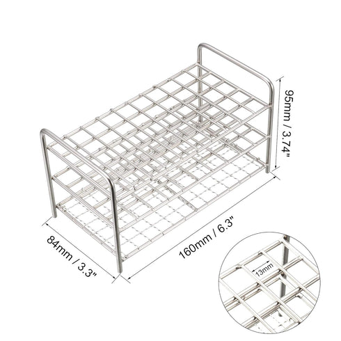 uxcell Stainless Steel Test Tube Holder Rack 50 Hole 3 Layer for 10-13mm Tubes