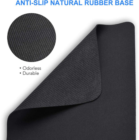 cimetech Mouse Pad, Non-Slip Rubber Base, Water-Resistant, Stitched Edge, Premium-Textured, 10.6×8.3 inches (1MM-Black)