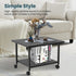 SwaaVee Printer Stand with Storage Under Desk Shelf, Desktop Printer Stand Organizer, Rolling Printer Cart Storage