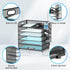 SUPEASY 6 Tier Black Paper Organizer with 4 Pen Holders, Mesh Desk Letter Tray, A4 File Folder Organizer