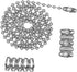 Glory Qin 4.0mm Stainless Steel Ball Chains & 10 Matching Connectors (#8, 10 Feet)
