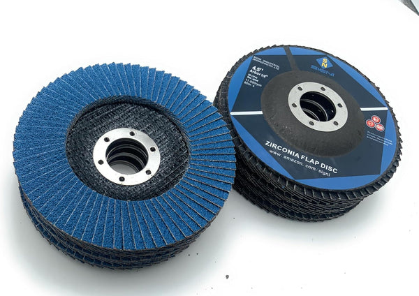 SIGNI Premium Zirconia Flap Discs for Grinding Metal Steel, 10-Pack (4.5 inch T27 60#)