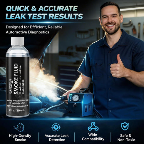HappyAlley Testers,8.5oz Exhaust,1 Pack Smoke Fluid for Automotive Diagnostic Machine Pressure & Vacuum Liquid Smoke