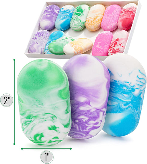 Mr. Pen 12 Pack Marble Pencil Erasers - Large Rubber Erasers for School, Erasers for Pencils, Mr. Pen Erasers