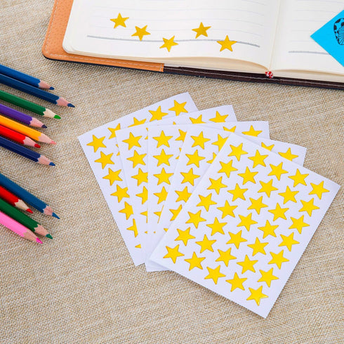 Kenkio 8270 Count Colorful Star Stickers Self-Adhesive Labels, Stars Stickers