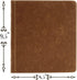 Mini 2 inch 3 Ring Binder 9.4" x 8.5" - Vintage PU Leather Small Three Ring Binder - Fits 5.5 x 8.5 Paper - Binder Organizer, Wedding Planner, Recipe Binder or Refillable 5.5 x 8.5 Binder by 2Fold