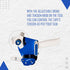 Handheld Heavy Duty Packing Tape Dispenser Gun, Wide Packing Tape Seal Gun, 3" White & Blue