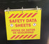 SDS Magnetic Hanging 3-Ring for conspicuous display of Safety Data Sheets. 1” D Ring with SDS Cover Sheet. (1" CAPACITY D)