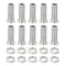 PATIKIL M10x30mm Hex Bolts and Nuts Kit, 10 Set Fine Thread Hollow Screws