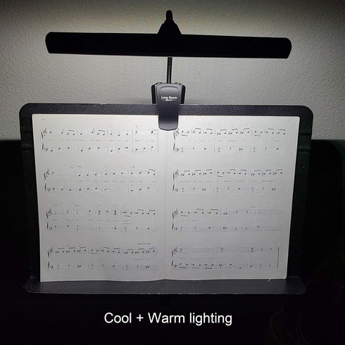 18 Extra Wide Clip-On Music Stand Orchestra Light- LED Rechargeable USB Piano, Desk, Reading Lamp