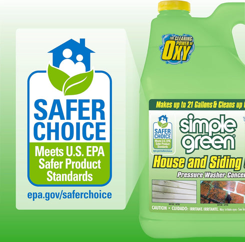 1 Oxy Solve House and Siding Pressure Washer Cleaner - Removes Stains from Mold & Mildew on Vinyl, Aluminum, Wood