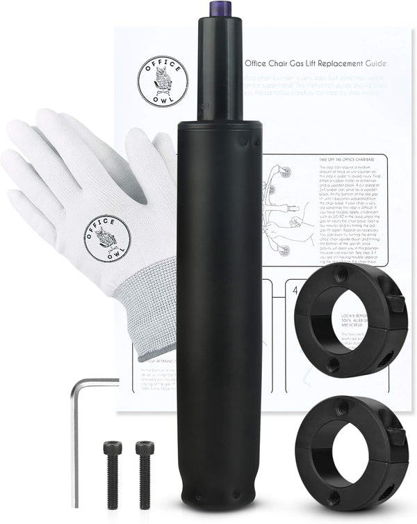 Office Chair Cylinder Replacement with Removal Tool, Gloves, Gas Cylinder & Hydraulic Piston