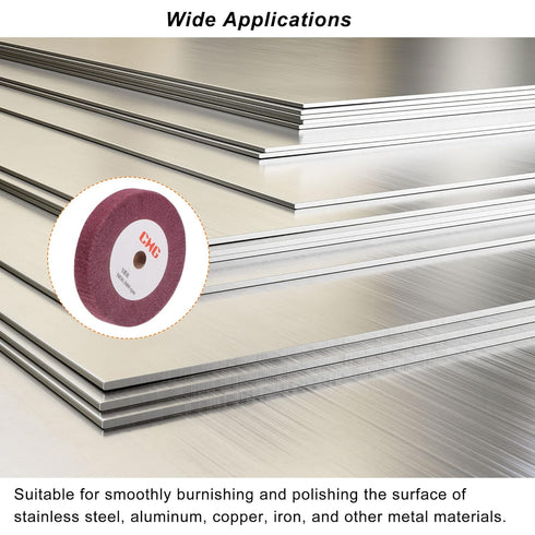 uxcell 150mm x 25mm 320 Grit Non-Woven Polishing Wheel, Nylon Wire Drawing Abrasive Flap Wheel